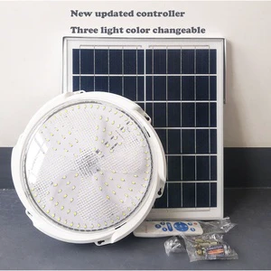 Indoor/Outdoor Solar LED Ceiling Light with Remote Control IP65 Rated 5-Year Warranty