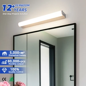 Modern LED Bathroom Vanity Light 3500K Warm White Touch Control Surface Mounted Aluminum Wall Lamp for Mirror Makeup Lighting