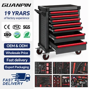 Rolling Tool Cart Mobile Tool Storage Chest Comes With 318 Pcs Mechanic Tool Set With Custom Accessories For Distributors