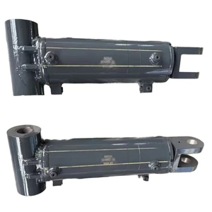Zhengfeng Brand Hard Chrome Plated Steel Construction Double Acting Hydraulic Cylinder Valve Block Double Pivot Eyes 90mm Inner
