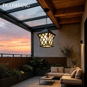 Outdoor Chandelier Waterproof European Vintage Garden Ceiling Light Arbor Frame Corridor Garden Villa Quality LED Chandelier