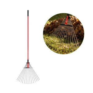 High Quality 15-tines Extendable Leaf Rake,Garden Rake,Adjustable Metal Rake For Lawn And Garden Efficient Cleanup Tools