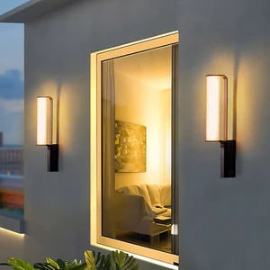 Outdoor Waterproof LED Wall Lamp Aluminum and Stainless Steel IP65 Rating Wall Mounted Light for Courtyard Garden Lighting