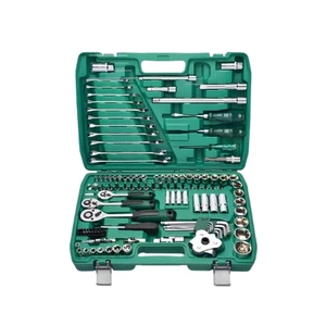 Comprehensive 121-Piece Automotive & Mechanical Repair Tool Set with Green Hard Case OEM Customized Support