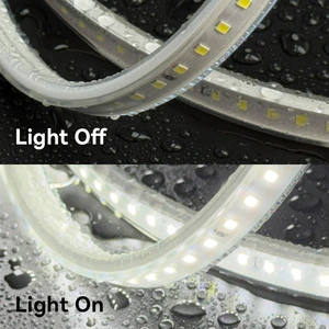 Outdoor IP65 Waterproof PVC SMD2835 LED Light Strip High Voltage 120LEDs 8W CRI>83 Industrial Construction Sites Tunnel Mining