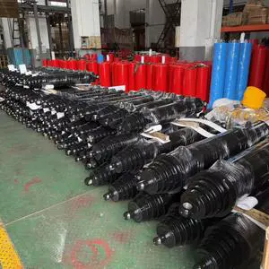 North America 3 4 5 Stage 10-100 Ton Telescopic Hydraulic Cylinder with 84-235 Inches Stroke Single/Double Acting for Dump Truck