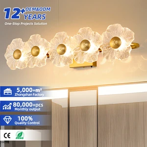 Luxury Modern Simple Gold 5-Light IP44 Waterproof LED Mirror Lamps Bathroom Vanity Wall Light For Bedroom Living Room