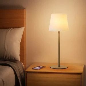 Modern LED Desk Lamp with Flexible Shade Battery Powered DC 5V Remote Controlled Dimmable Metal Body for Reading Room