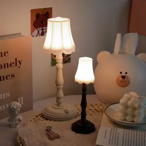 Mini Retro Small Table Lamp Desk Decoration Living Room Decoration Bedside LED Mini Model Night Lights