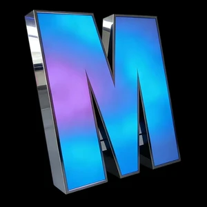 Custom Led Sign Stainless Steel Trim Weatherproof Rgb Letters Led Signs Programmable Light Letter Led Sign Logo For Business