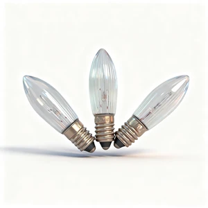 C6 Striped Candle Bulb 12V 23V 34V 55V3W E10 Christmas String Light Bulb E10 LED Bridge Type Bulb Candle Bridge Light