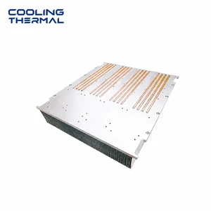 5G Communication Equipment High-Power Copper Tube Customized Aluminum High-Density Skived Fin Large Heat Sink AKHT-004 OEM&ODM