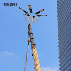 Tengfei Direct Sales Super Bright High Mast Solar Light Pole Aluminum Body for Road Application IP66 Rated