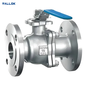 Stainless Steel 304/316 Ball Valve CF8M CF8 ASME B16.34 DN50 ISO 5211 Direct Mounting Pad Full Port 2PC Flanged End Gas Manual
