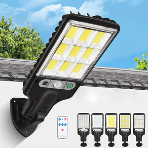 Outdoor Solar LED Street Light for Road Human Body Sensing Remote Control IP65 Waterproof ABS Material 6000K Daylight 120 Beam