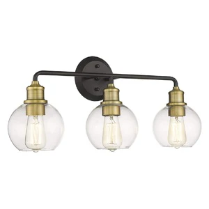 3-Light Modern Bathroom Vanity Light Modern Wall Lamp Decorative Glass Shade Interior Bathroom Hotel Vanity Light Over Mirror