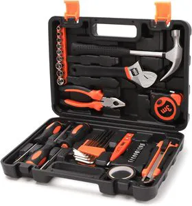 Basic Auto Repair Tool Set CrV Material 38-Piece Multifunctional Kit Including Toolbox for Home Repair Maintenance OEM