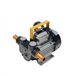 12V/24V/220V Electric Self-Priming Cast Iron Gear Pump | High Flow Diesel Transfer Pump with Oil Gun for Home Vehicle Long Life