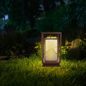 Outdoor Waterproof Garden Bollard Lamp New Chinese Household Marble LED Lawn Light