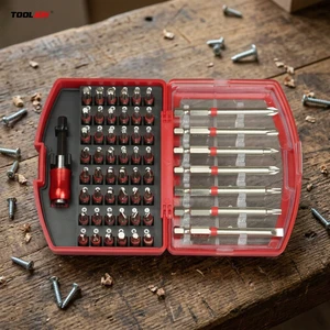 56-in-1 Screwdriver Bit Set with Quick Release Shank & Storage Case - PH, TORX, Hex for DIY & Industrial Use