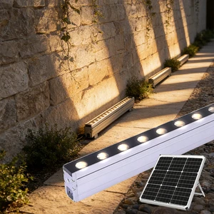 24W IP65 Aluminum RGBW DMX512 LED Anti Glare Linear Washer Lights for Bridge Bar Facade Decorative Projects