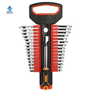 HTL 31 Pieces Crow Foot Crowfoot Wrench Set Removable And Replaceable Combination Wrench Set