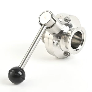 SS304/SS316L Handwheel Operated Quick Butterfly Valve For Semiconductor Stainless Steel Tri Clamp KF Vacuum Butterfly Valve