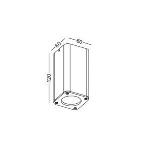 Outdoor Garden Square Led Ceiling Surface Downlight IP65 Waterproof Modern LED Spotlight