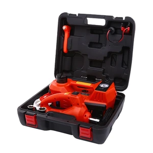 Portable 3-in-1 Hydraulic Car Jack Stainless Steel LED Light Various Jack Types DC12V Impact Wrench Electric 1-10T Capacity