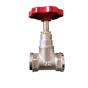 1/2 Inch Nickel Plated Brass Stop Valve Globe Valve With Aluminium Handwheel