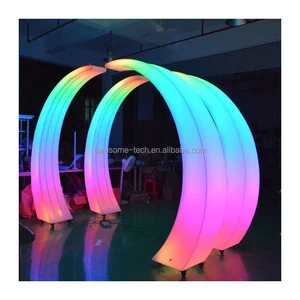 Outdoor Event Wedding Party Landscape Christmas Halloween Home Decoration Dimmable Luminous Rainbow Shape Led Tunnel Light