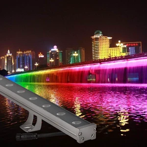 DMX RGB Bridge Outdoor High Rise Building Wall Washer Light Aluminum Body LED Lamp with IP65 Rating