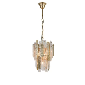 Selling Gold Romantic Hand-made Glass Round Villa Luxury Small Droplight Lamp