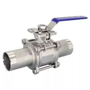 Ball Valve DNOVA BV3131P(3pc)-FP-W-ISO-H stainless steel SS304, full bore, three-piece pneumatic