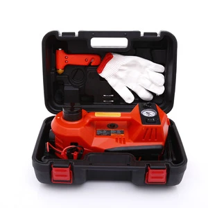 Professional 5 Ton Portable DC 12V Multi-functional Hydraulic Jack Electric Impact Wrench 155-450mm Lifting Range Max 450mm
