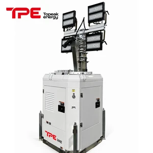 CE/ISO Certified Kubota Powered LED Mining Tunnel Diesel Light Tower With Battery Charge For Hospital