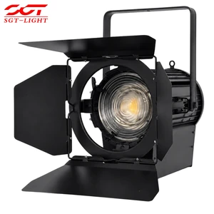 150W Manual Focus LED Fresnel Light 5600K High CRI97 1CH DMX Camera Ready Quiet Cooling Spot Flood Stage Lamp for Film Set