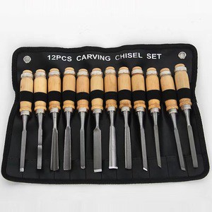 12 Pcs Wood Chisel Tool Set DIY Craft Detailed Hand Tools Woodworking Carving Tools Simple OEM