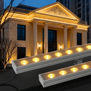 Outdoor LED Linear Light Waterproof RGB Wall Washer Lamp for Exterior Building Facade Hotel Villa Bridge Engineering Landscape