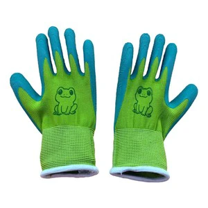Toddler Gardening Gloves For Boys Girls Age 5-7, Rubber Coated Small Children Kids Yard Work Gloves