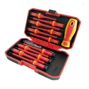 Electrician Repair Tools Kit 1000V Changeable Insulated Screwdrivers Set with Magnetic Slotted Torx Bits