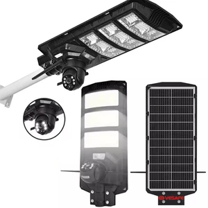 VESAFE Outdoor Surveillance Security 4mp Human Motion Tracking Integrated 24w Solar Street Lights With Cctv Camera