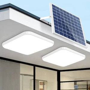 New Square Indoor/Outdoor 10W/20W/50W Solar IP65 6000K Daylight LED Ceiling Light for Garden Use