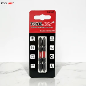Tooljoy Factory Heavy Duty 65MM Double Head Screwdriver Bits Heat Treated S2 Steel Plain OEM Customizable For Professional DIY