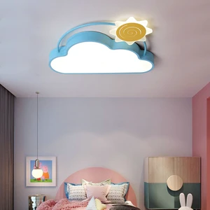 Children's Bedroom Lovely Decoration Lamp Different Cartoon Macaron Ceiling Lamps Creative Changing Dimmable Led Ceiling Light