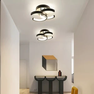 with Switch for Corridors Bedrooms Halls Roads for Indoor Decorations Factory Wholesale Modern LED Three-Color Ceiling Light