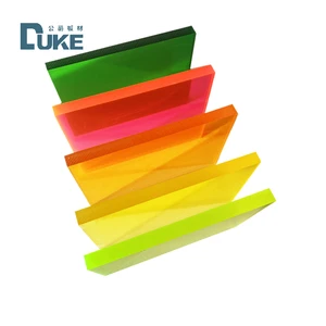 Custom 50mm Cast PMMA Fluorescent Panel 12mm Acrylic Plastic Advertising Sign Decoration Board 10mm Rigid 20mm Cutting