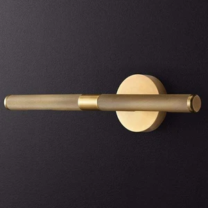 North America Vintage Solid Brass Wall Sconce Bathroom Corridor Restaurant Industrial Black Gold Decor Wall Lamps Mirror Light