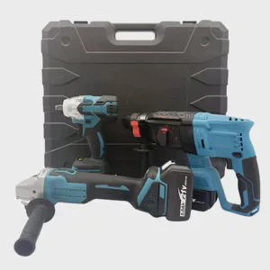 Three-piece Set of Power Tools Portable Electric Cordless Cordless Drill Lithium Battery Power Tools Kit