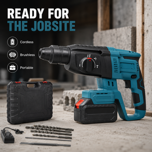 Factory Wholesale Brushless Cordless Hammer Drill Lithium Martillo Eléctrico Pick Industrial Power Tool Mass Global Shipping